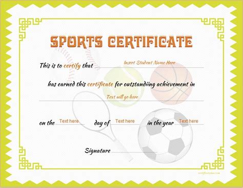 Sports Certificate Templates for MS WORD | Professional Certificate Templates