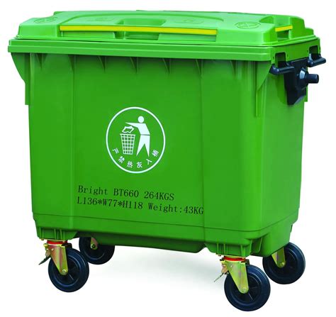 large plastic trash can with wheels 1100L big garbage containers, Wholesale Waste Bins products ...