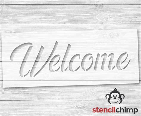 Welcome Stencil, Farmhouse Stencil, Door Stencil, Farmhouse Porch Decor ...