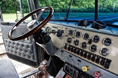 Classic Car Steering Wheel and Dashboard with Gauges