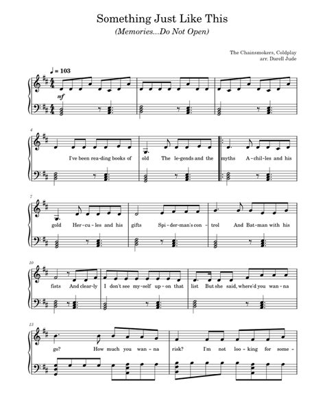 Something Just Like This Sheet music for Piano (Solo) | Musescore.com