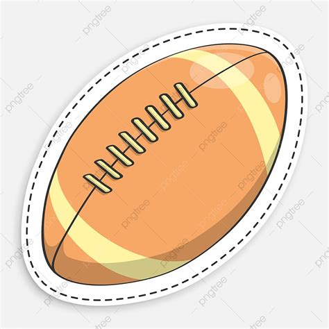 American Football Ball Vector PNG Images, Cartoon Icon Of Doodle Sports Ball For Playing ...