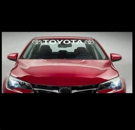 Toyota With Logo’s Windshield Banner Decal Sticker | Custom Made In the USA | Fast Shipping