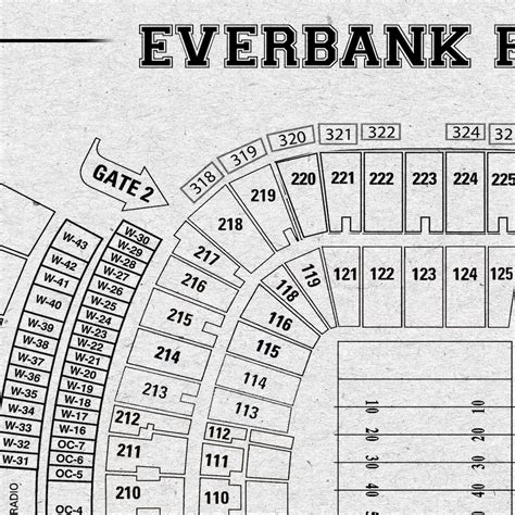 Print of Vintage Everbank Field Seating Chart Seating Chart on | Etsy