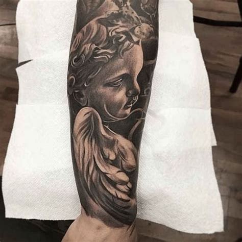 Best Angel Tattoo Ideas - Most Popular Angel Tattoos in 2021 - PositiveFox.com | Cherub tattoo ...