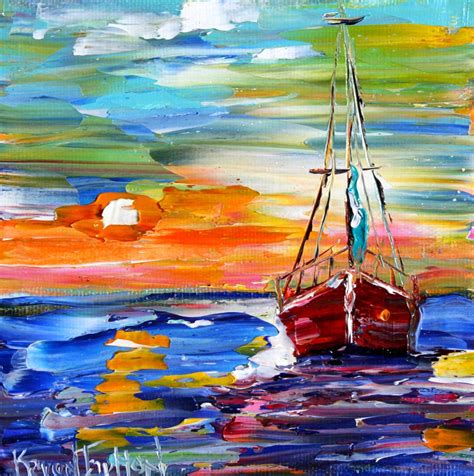 Sailboat at Sunset print made from image of past oil painting | Etsy | Fine art, Oil painting ...