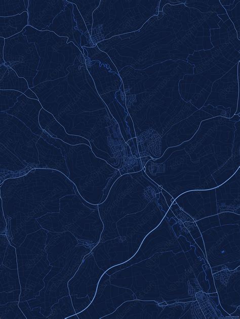 Tauberbischofsheim - Dark Blue Vector Map | Boundless Maps