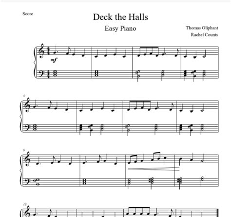 FREE Deck the Halls Piano Sheet Music (2 Versions!)