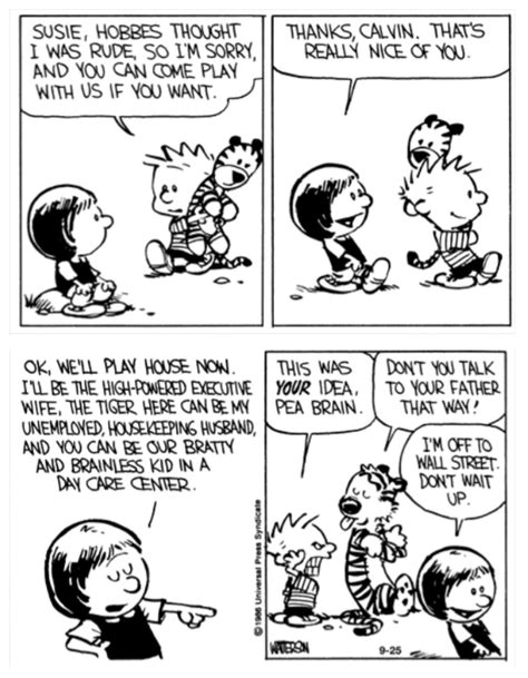 Susie, Hobbes thought I was rude, ... : r/calvinandhobbes