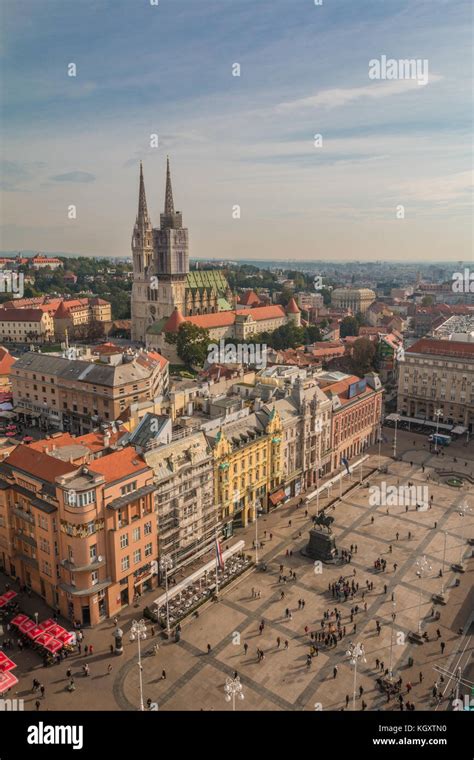 Old town square in Zagreb Croatia Stock Photo - Alamy