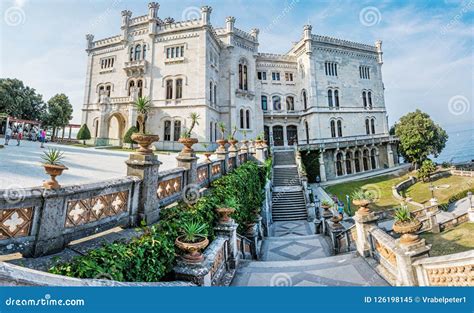 Miramare Castle Near Trieste, Northeastern Italy Editorial Image - Image of famous, medieval ...