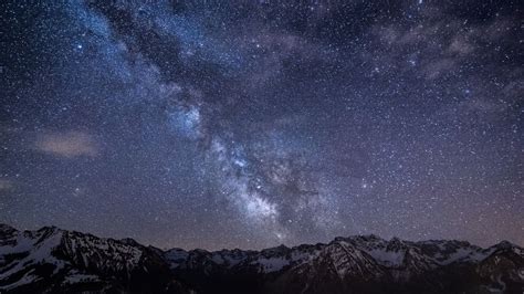 1366x768 Mountains Night Sky Laptop HD ,HD 4k Wallpapers,Images,Backgrounds,Photos and Pictures