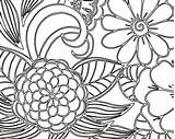 Giant Coloring Poster Floral Adult Page  sketch template
