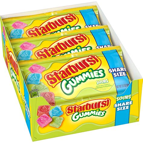 Starburst Sour Gummies Candy, 3.5 ounce (15 Share Size Packs) - Walmart.com - Walmart.com