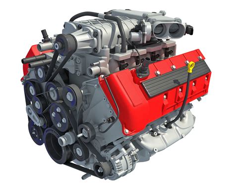 V8 Engine with Inner Parts 3D | CGTrader