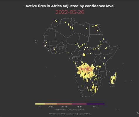 Point-in-polygon with R: Animated fire map of Africa | Milos Popovic - personal website and blog