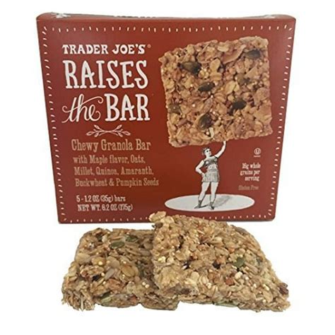 Trader Joe's Raises the Bar Gluten Free Chewy Granola Bars, 5 Count Box, 1.2 oz Bars (Maple ...