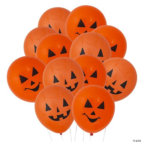 Jack-O’-Lantern 11" Latex Balloons Halloween Décor | Oriental Trading