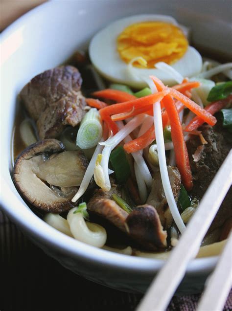 Spicy Beef and Mushroom Udon Soup - Brittany Stager