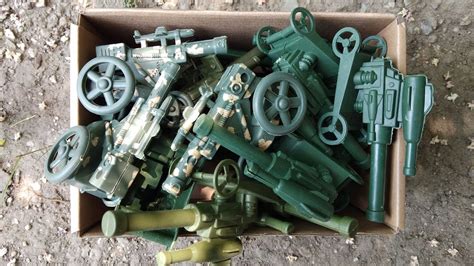 Box of toy Guns Toy Artillery gun WW2 Gun for children - YouTube