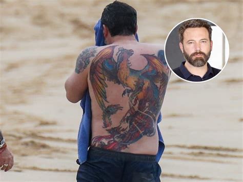 Ben Affleck's Massive, Very Real Phoenix Back Tattoo Gets Torched After ...