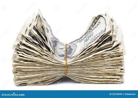 Wrinkled 100 US$ Bills Stack - Rubber Band Stock Image - Image of dollar, america: 29768995