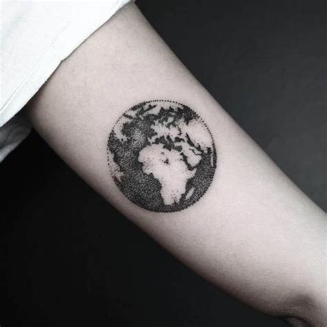 Black and grey earth tattoo - Tattoogrid.net