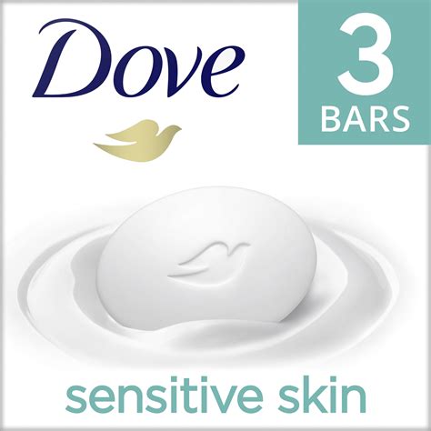 Dove Beauty Bar More Moisturizing Than Bar Soap Sensitive Skin With Gentle Cleanser for Softer ...