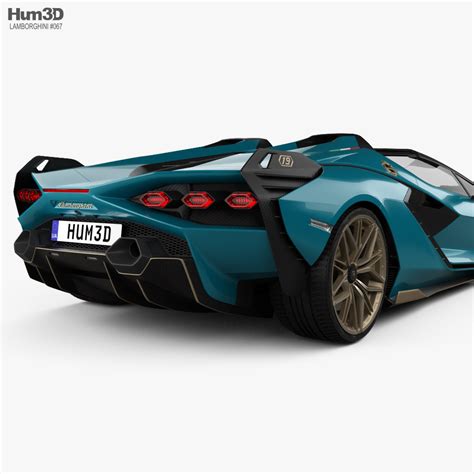 Lamborghini Sian Roadster 2023 3D model - Download Sports car on ...