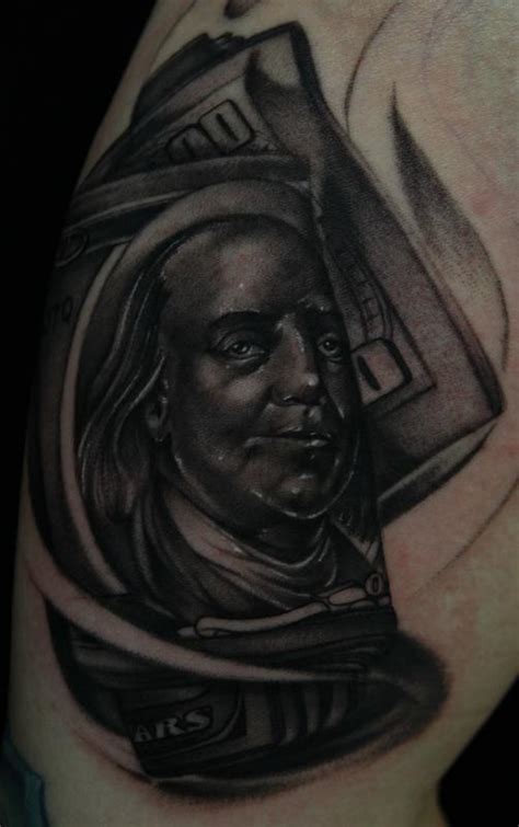 Ben Franklin Black and gray tattoo by Mike Demasi: TattooNOW