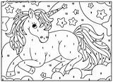 20  Unicorn Color By Number Coloring Pages Free Printable PDF JPG sketch template