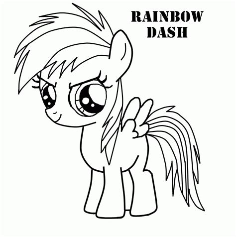 Kid Coloring Pages My Little Pony Rainbow Dash - Coloring Home