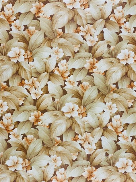 Retro Brown Floral Wallpaper | Vintage Wallpapers - Online Shop