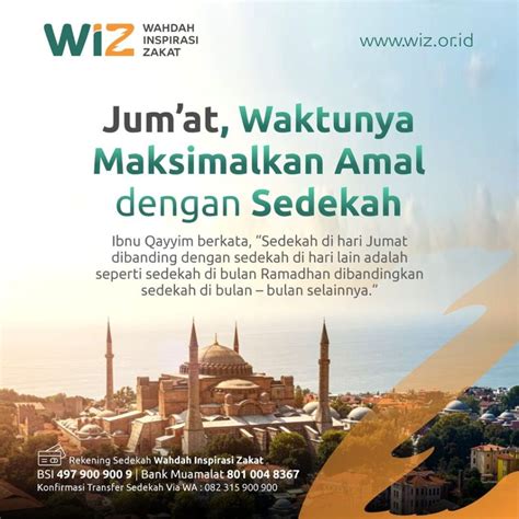 Jum’at, Waktunya Maksimalkan Amal Dengan Sedekah – WAHDAH INSPIRASI ZAKAT