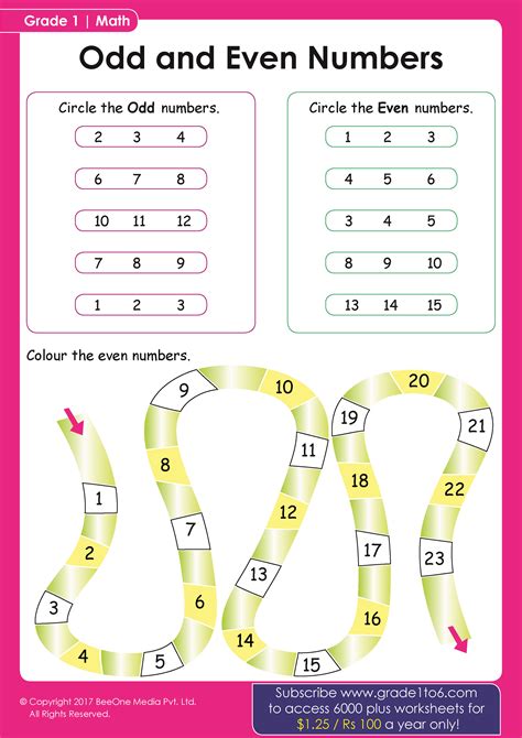 Math Worksheets Grade 1 | Grade1to6.com