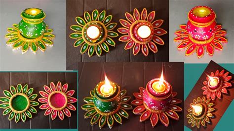 DIY Diya/Candle Holder | Diwali Decoration Ideas | Festive Decor DIY ...