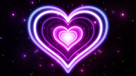 Neon Purple Heart: A Stunning 4K Ultra HD Wallpaper