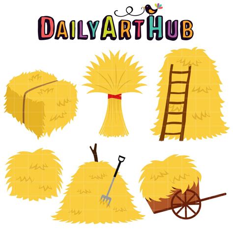 Haystack Clip Art Set – Daily Art Hub // Graphics, Alphabets & SVG