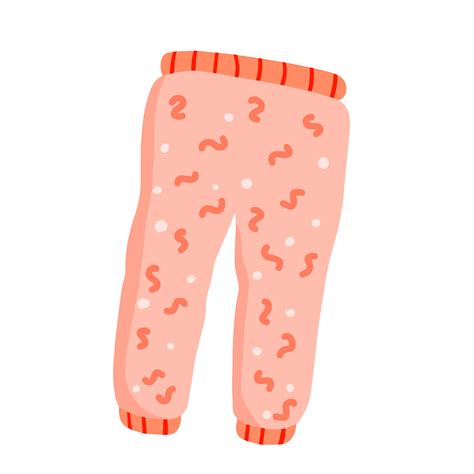 Baby pants. Infant clothes and pajamas with pattern. Cartoon illustration isolated on white ...