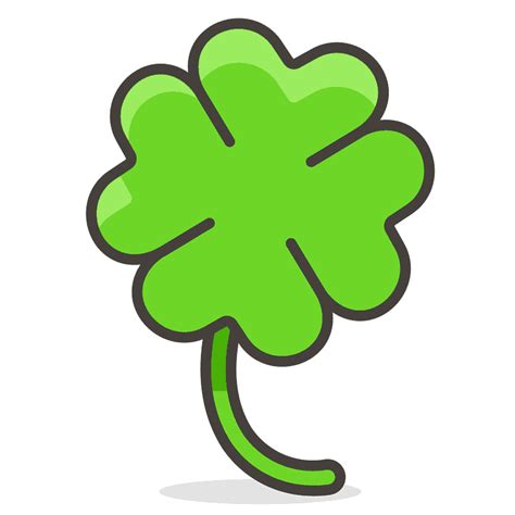 Four leaf clover emoji clipart. Free download transparent .PNG | Creazilla