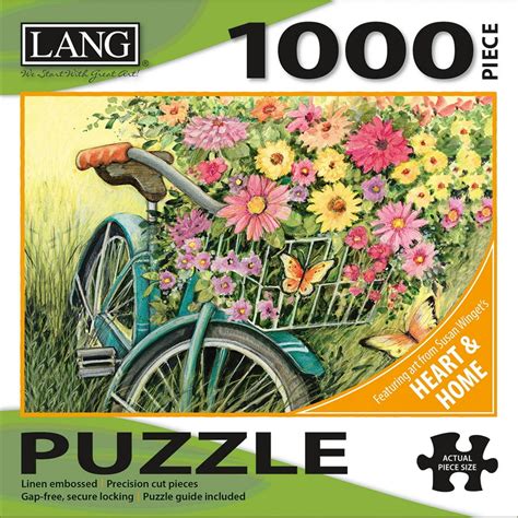 LANG 50380-31 Jigsaw Puzzle 1000 Pieces, Bicycle Bouquet - 29 x 20 in ...