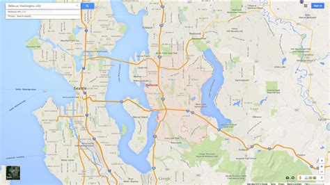 Bellevue Washington Map