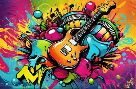 Music Graffiti Wallpaper, Graffiti Background, Music Graffiti Pattern ...