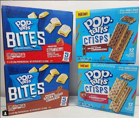 Pop Tarts Bites Strawberry & Brown Sugar Cinnamon and Pop Tart Crisps in Brown Sugar Cinnamon ...