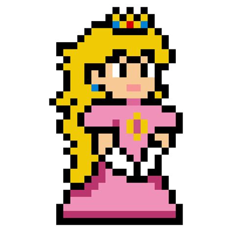 Princess Peach | Dibujos animados sencillos, Dibujos pixelados, Dibujos