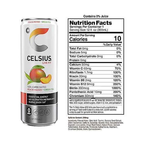 Celsius Nutrition Label: Understanding the Benefits and Ingredients - Learn all about Yoga