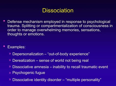 PPT - Dissociation PowerPoint Presentation, free download - ID:1103887