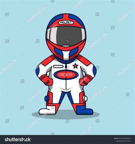 Cute Racer Helmet Cartoon Vector Illustration Stock Vector (Royalty ...