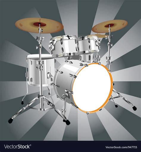 Drum set Royalty Free Vector Image - VectorStock