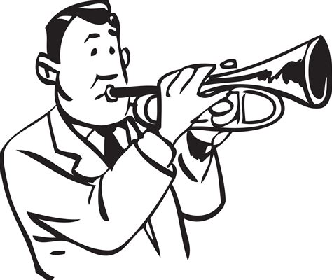 A trumpet player 3487300 Vector Art at Vecteezy